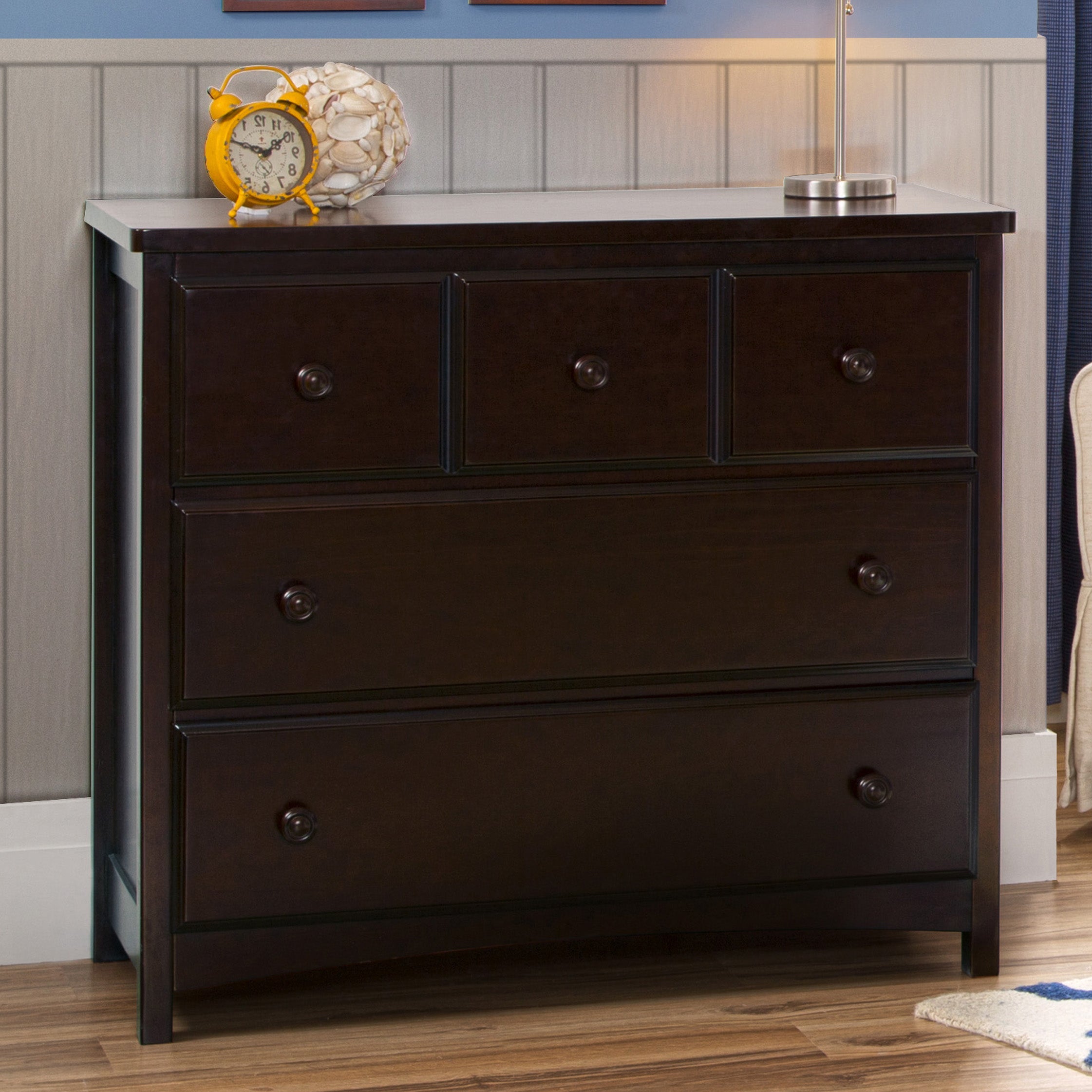 3 Drawer Dresser with Interlocking Drawers - Sturdy Bedroom Storage Organizer for Clothes, Accessories & Linens | Perfect for Home, Apartment & Dorm Room Organization