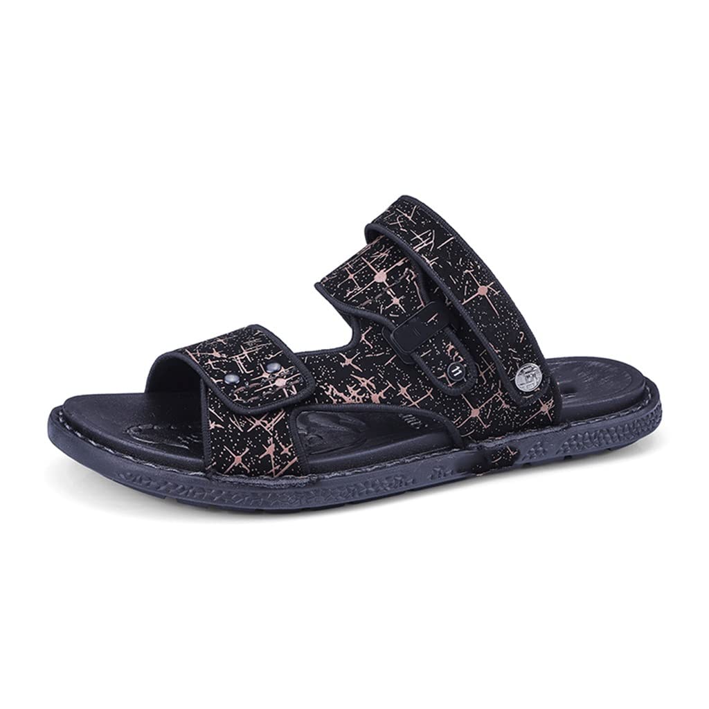 YHUA Men's Summer Sandals - Breathable Casual Slippers for Men - Comfortable Lightweight Beach Sandals (Gray, Size 47) - Perfect for Outdoor, Beach, and Vacation Wear