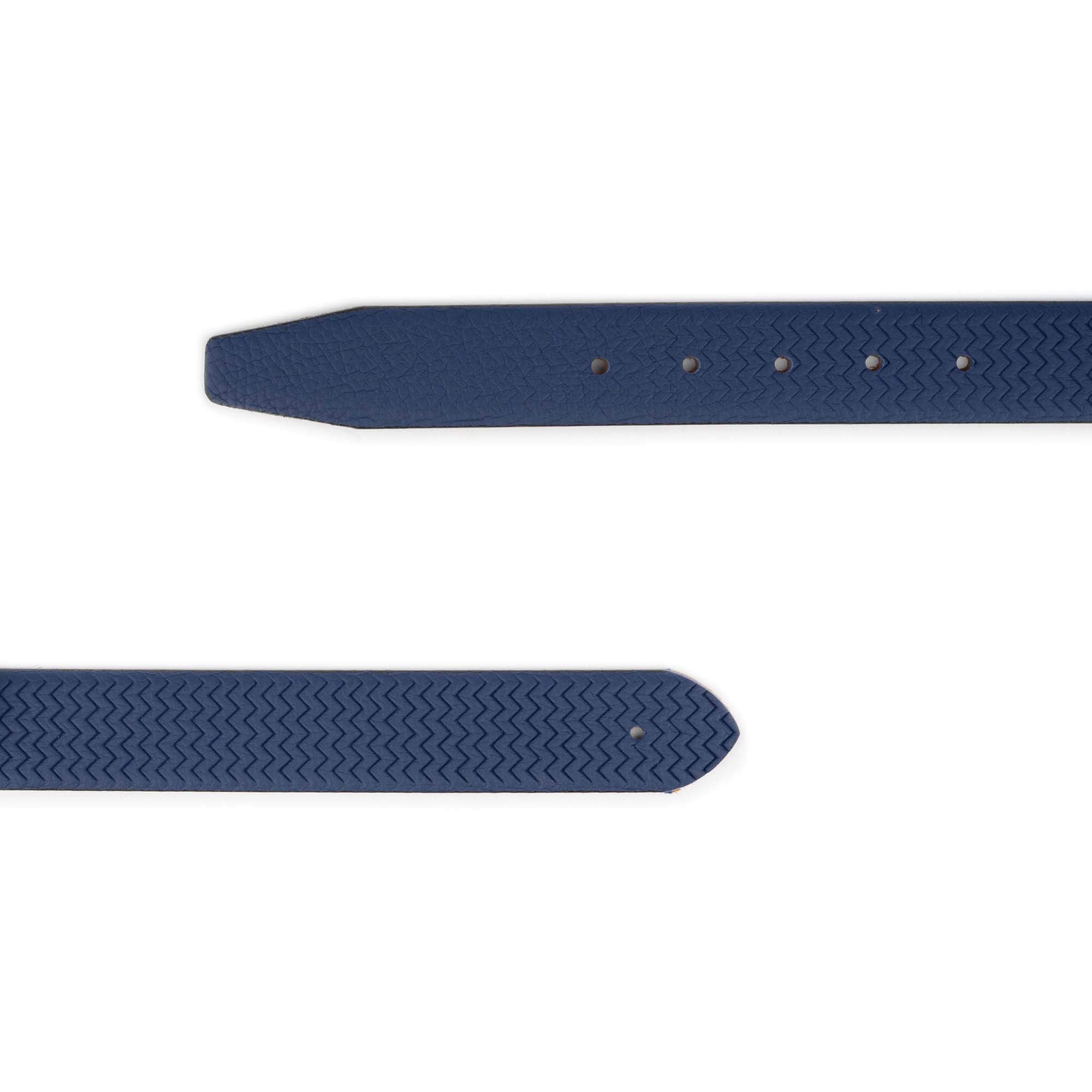 Dunhill Blue Calfskin Leather Belt with Wave Texture Strap - Perfect for Business, Casual & Formal Wear