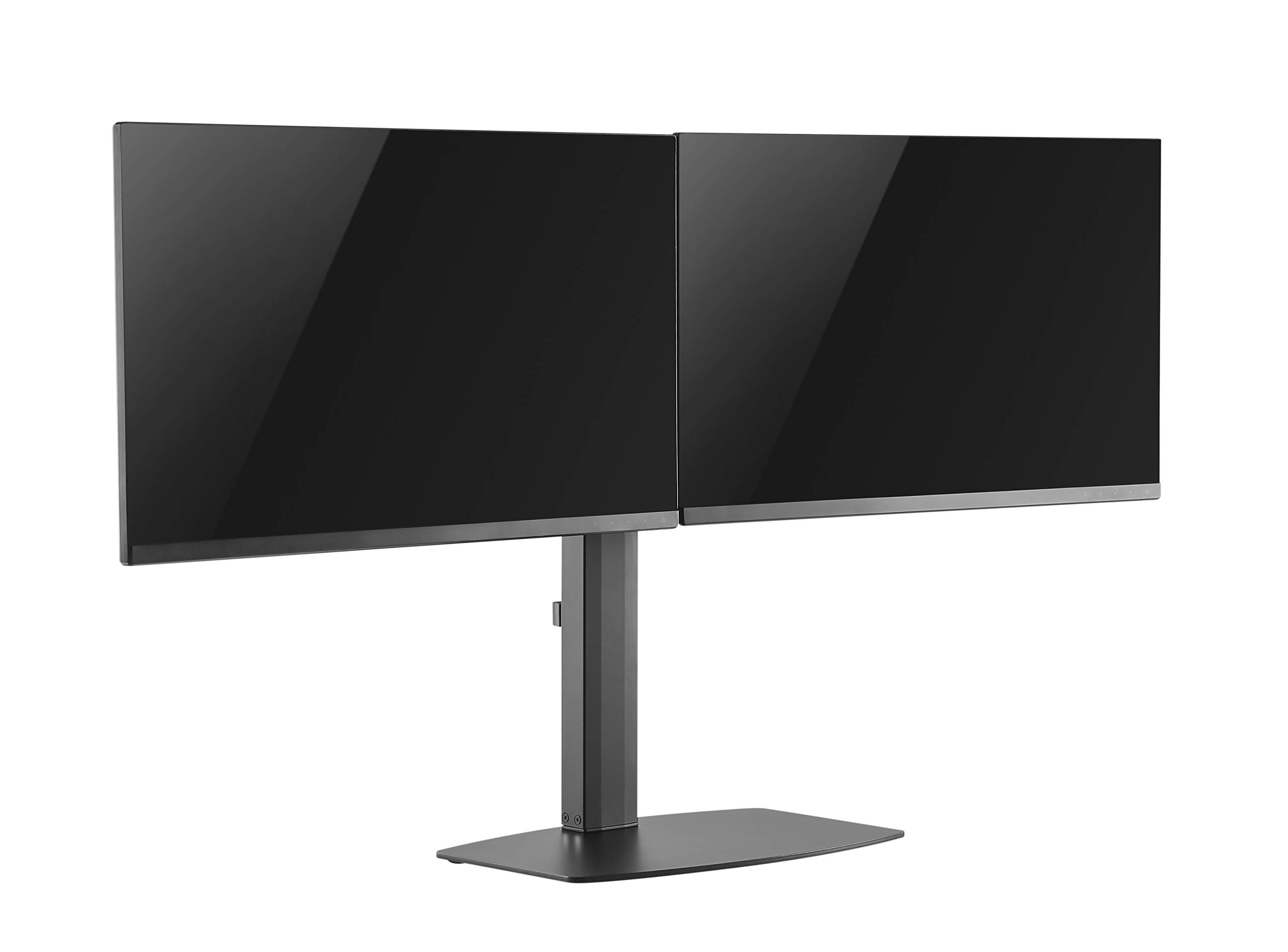 Amer Dual Screen Pneumatic Vertical Lift Monitor Stand - Adjustable Height for 17'' to 27'' Monitors | Ergonomic Workstation Solution for Office & Gaming Setup
