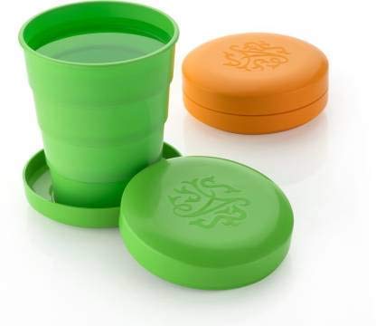Nexellar BPA-Free Foldable Travel Water Bottle - Portable Collapsible Plastic Cup with Lid for Outdoor, Camping, Hiking, Picnic - 200ml Leakproof Reusable Drinking Glass - Perfect for Travel, Gym & Daily Use