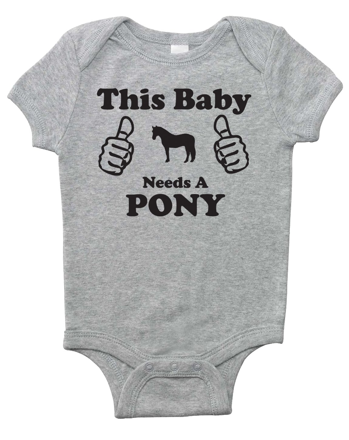 Adorable Horse Bodysuit for Baby Boys & Girls - Cute Short Sleeve Onesie with 'This Baby Needs a Pony' Design - Perfect Baby Shower Gift for Newborns & Infants | Great for Playtime, Photo Shoots & Special Occasions