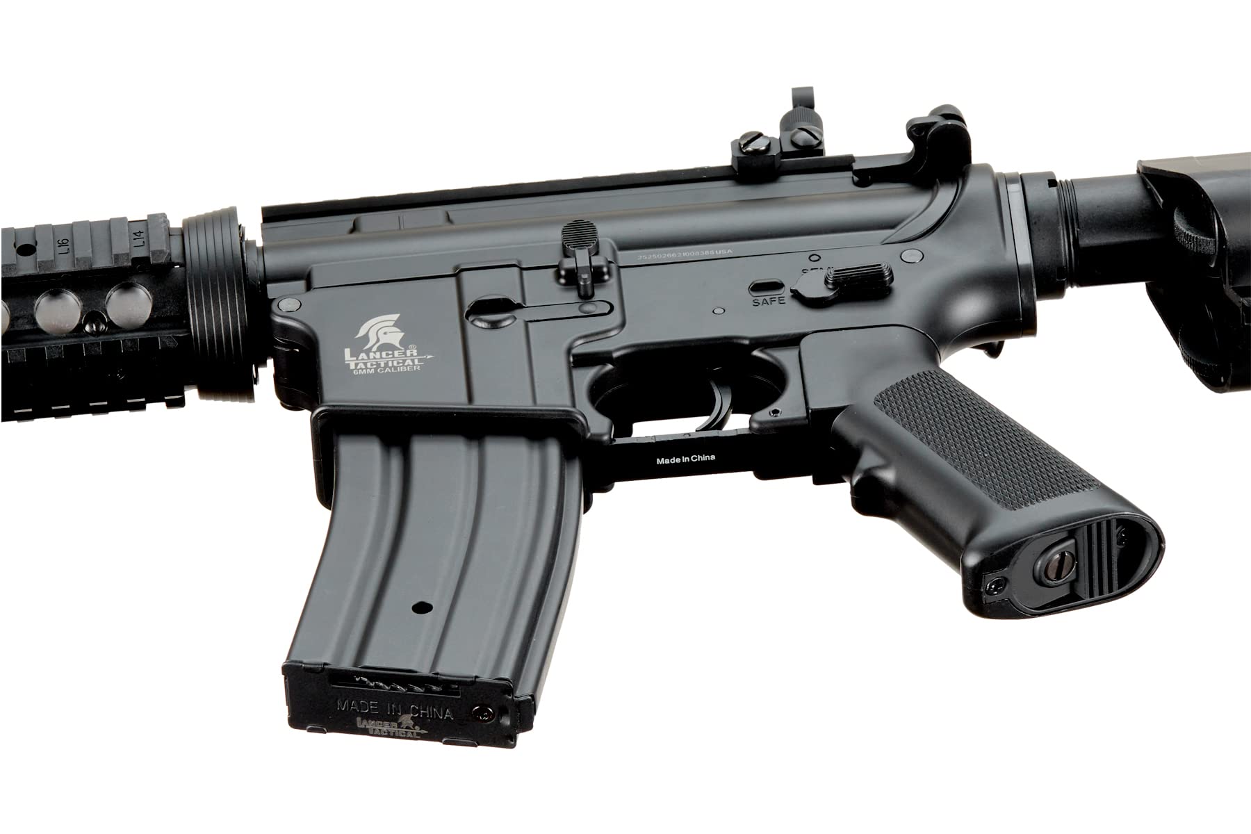 Lancer Tactical MK18 Airsoft AEG Rifle - RAS CQB Rail System w/ Picatinny Rails, 1000 Rounds 6mm BBs, NiMH Battery & Charger Included (Black) - Perfect for CQB, MilSim & Airsoft Training