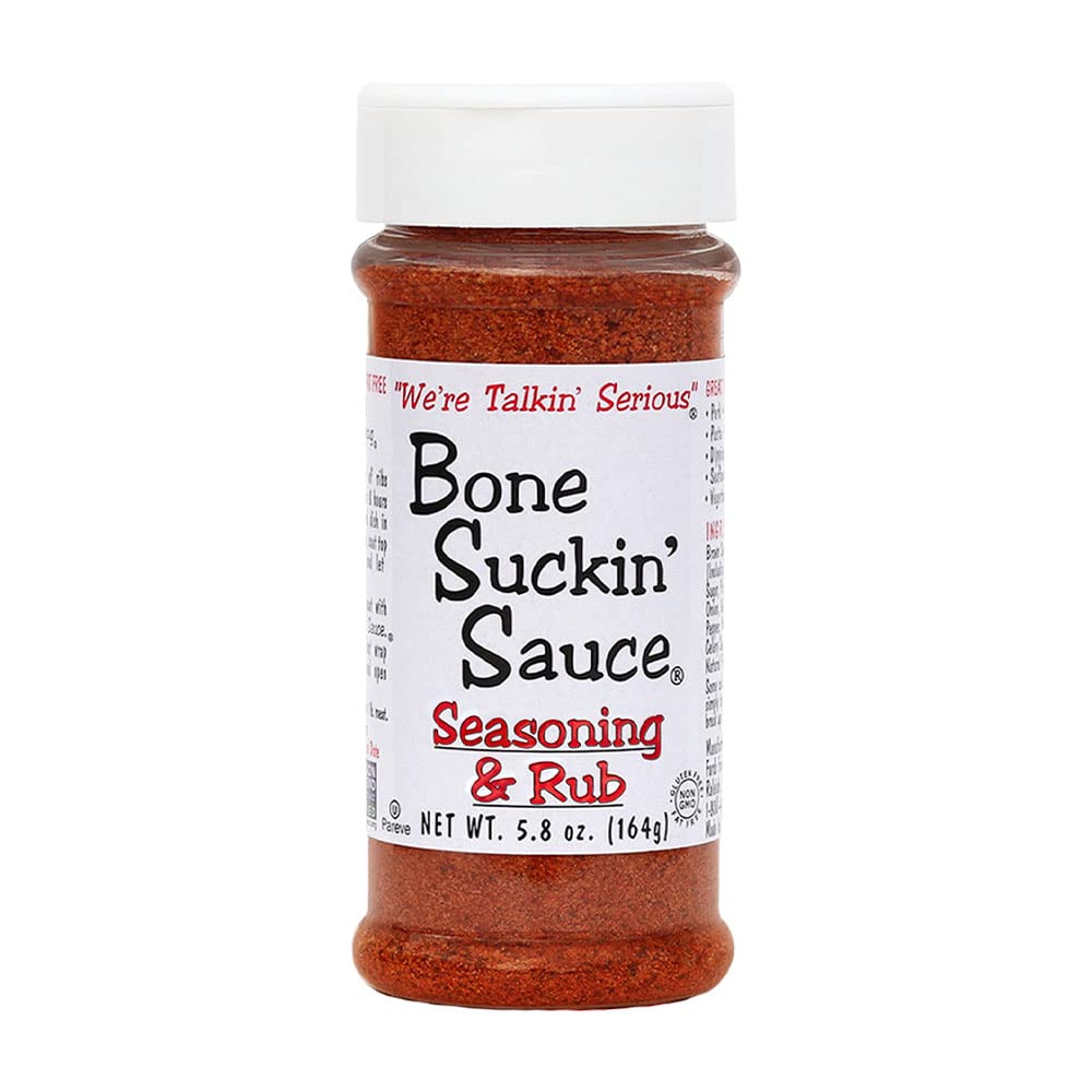 Bone Suckin' Sauce Meat & Rib Rub Seasoning - 6.2 oz BBQ Dry Rub for Pork, Beef & Chicken | Perfect for Grilling, Smoking & Slow Cooking