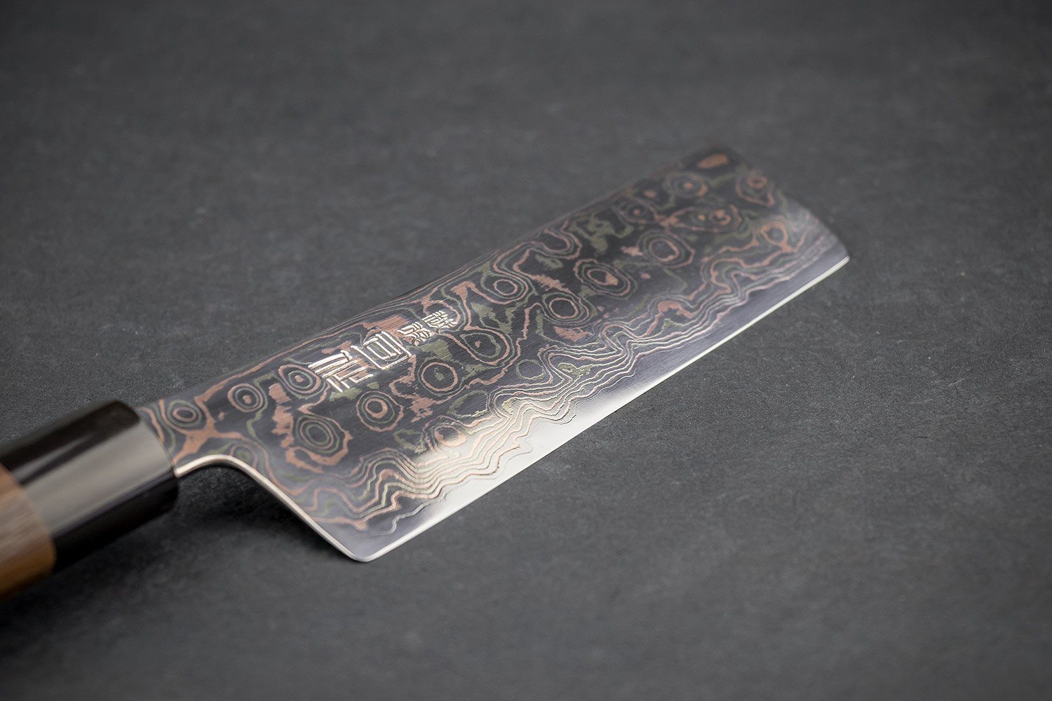 Premium Tsukasa Hinoura VS2 Color Damascus Nakiri Knife 165mm - Japanese Chef Knife for Slicing Vegetables, Meat & Sushi Preparation