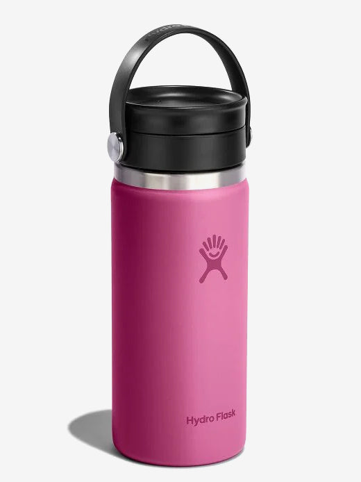 Hydro Flask 16oz Wide Mouth Water Bottle with Flex Sip Lid - Vacuum Insulated Stainless Steel Thermos for Hot & Cold Drinks - Perfect for Hiking, Gym, Work & Outdoor Adventures (Reef Blue)