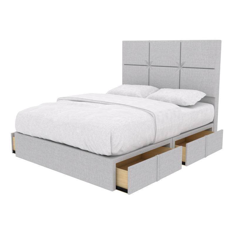 Jarvis Fabric Drawer Bed Frame with Storage - Pet Friendly & Durable Bed Base - Perfect for Small Spaces, Dorms & Guest Rooms