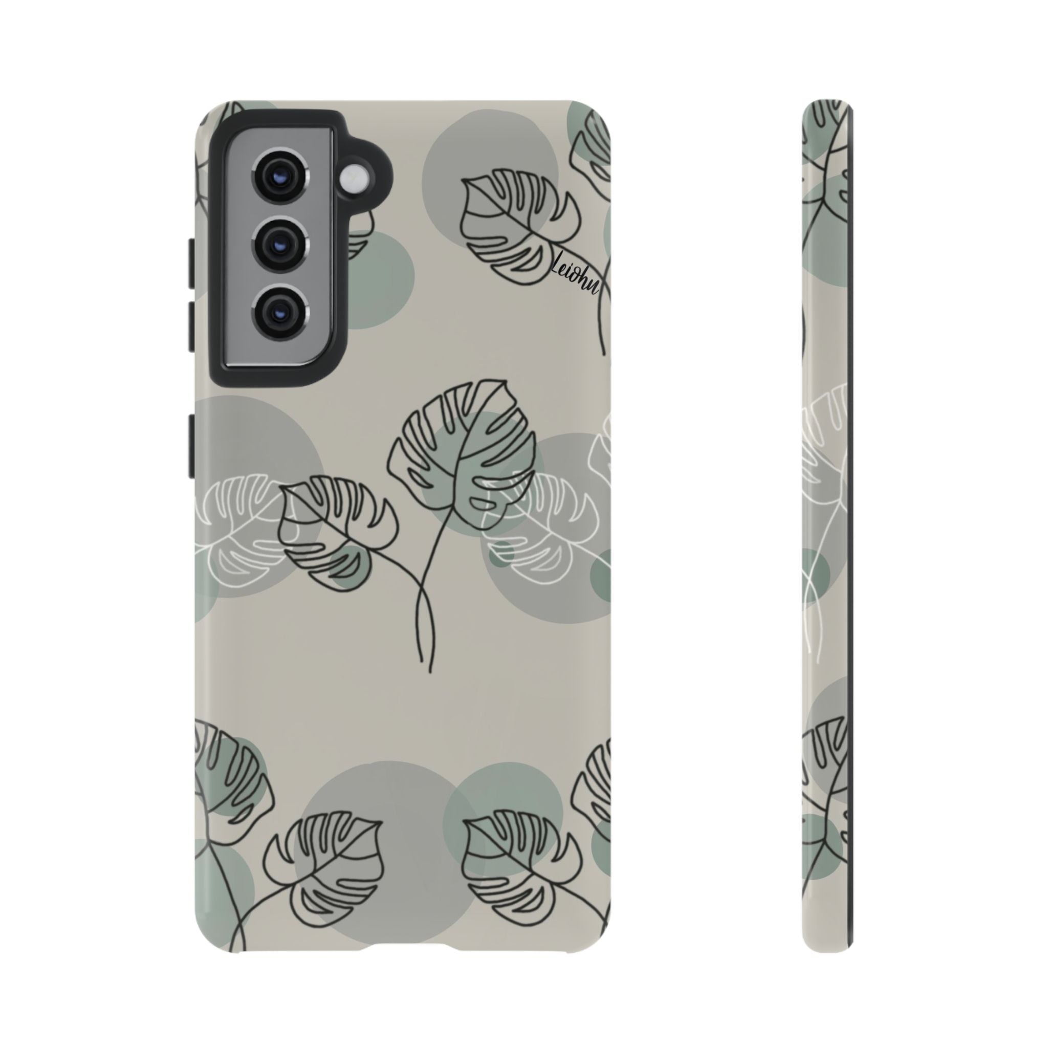 Vintage Monstera Leaf Samsung Galaxy Phone Case - Stylish Protective Cover for Samsung Galaxy S21/S20/Note 20 - Perfect for Nature Lovers & Boho Aesthetic