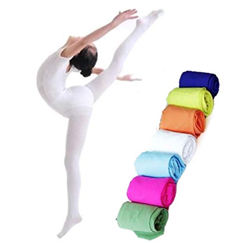 19 Colors Aslana Ballet Dance Pantyhose Tights Leggings Stockings for Kids Girls - Super Soft Microfiber Footed Tights for Ballet, Dance Class, Gymnastics & Everyday Wear