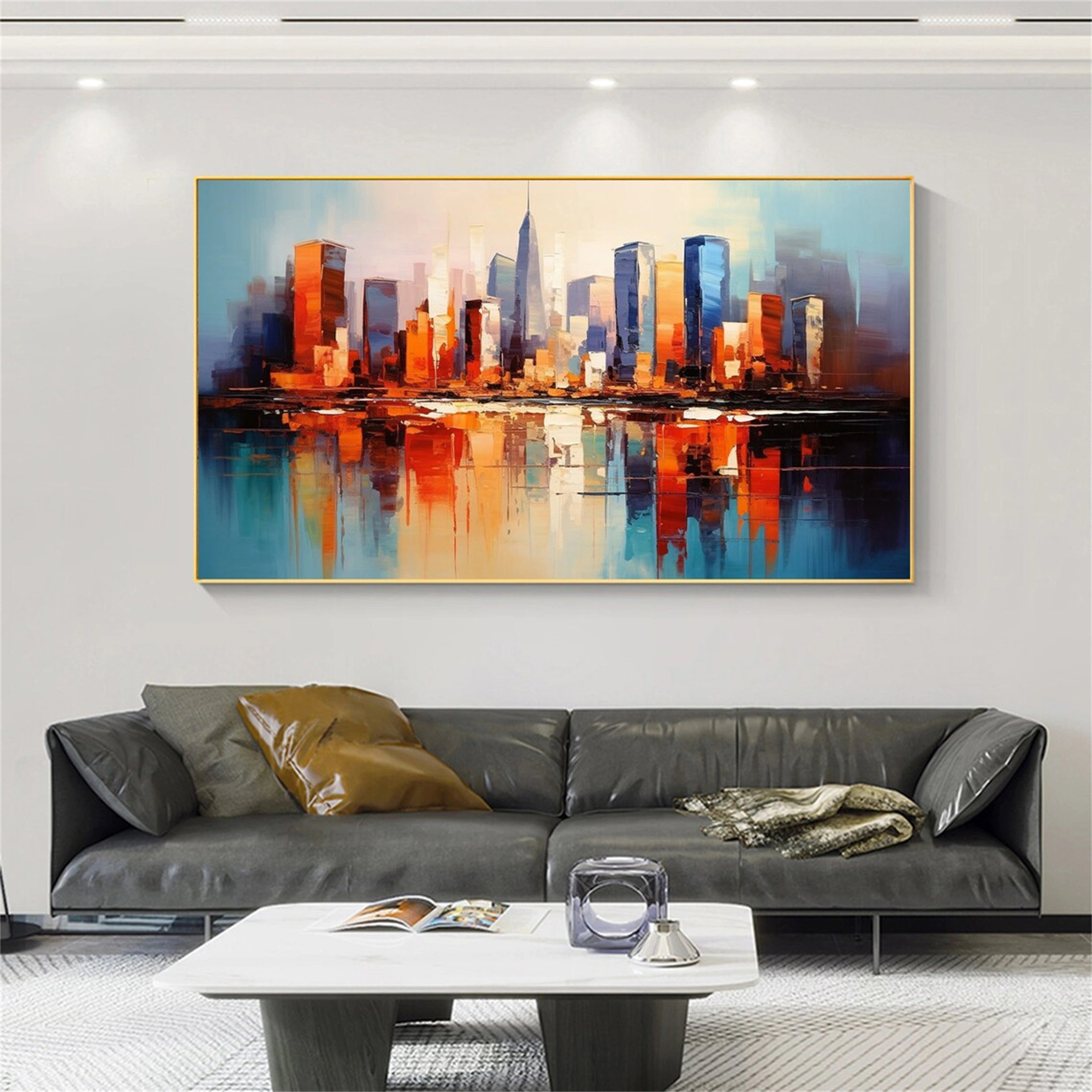 Urban Landscape Painting #UL 011 - Modern Wall Art for Living Room, Bedroom & Office Decor