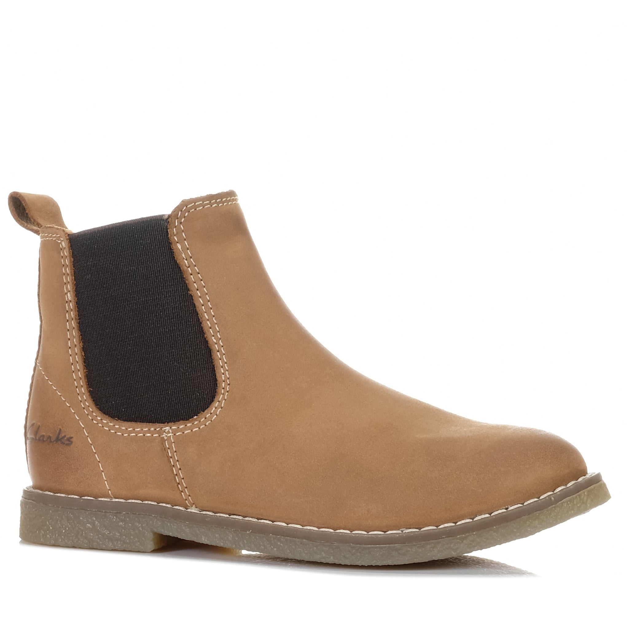 Clarks Chelsea II Tan Waxy Leather Boots for Men - Comfortable & Stylish Ankle Boots - Perfect for Casual Wear, Office & Outdoor Activities