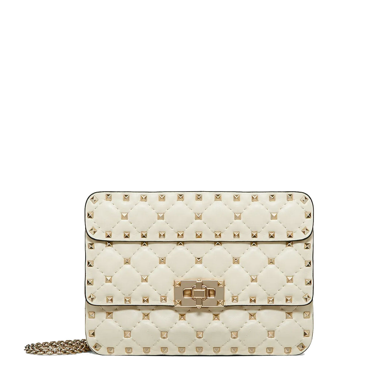 Stylish Spike Shoulder Bag Small in Ivory - Trendy Crossbody Purse for Women, Perfect for Daily Use, Shopping & Night Out