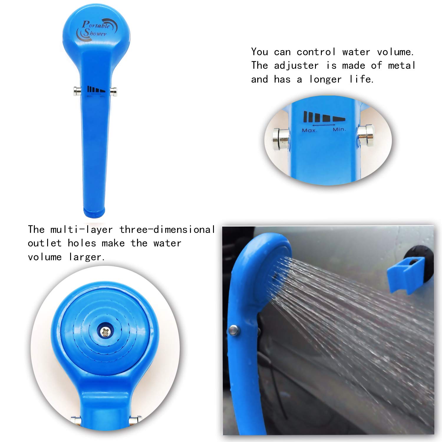 Portable 12V Camping Shower with Water Pump & Built-in Filtration System - Outdoor Handheld Shower for Car Washing, Hiking, Beach, Pets & Gardening | Perfect for Camping Trips, RV Travel & Outdoor Adventures