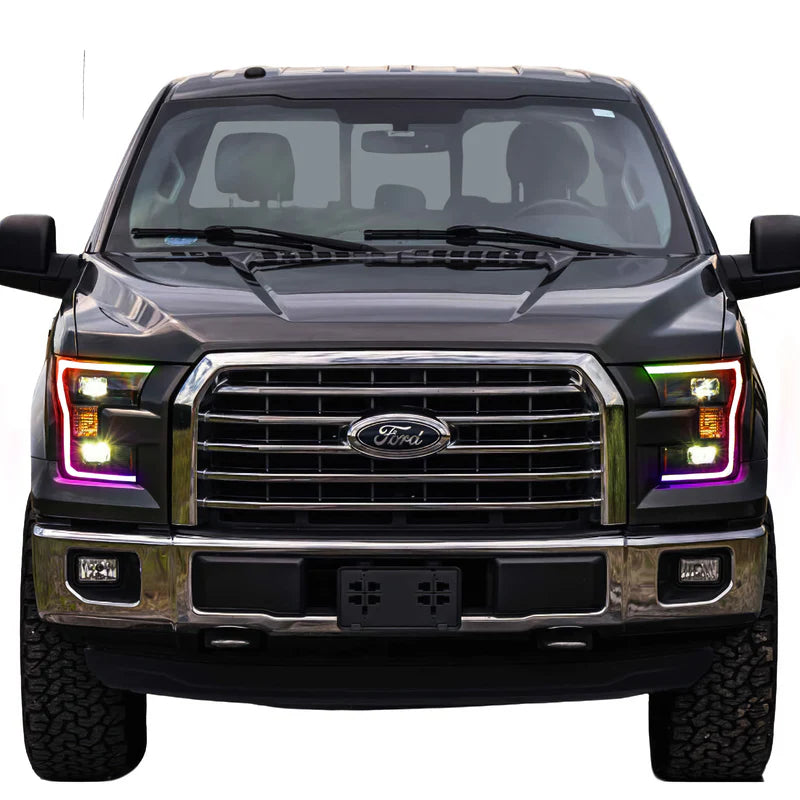 Ford F-150 Multicolor Flow Series LED Headlights (2015-2017) | XB Hybrid Morimoto - Upgrade Your Truck Lighting for Night Driving & Off-Road Adventures