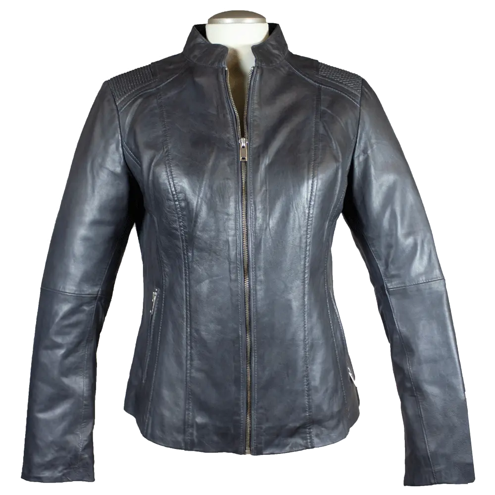 BOL Women's Basket Weave Accent Leather Jacket - Stylish Faux Leather Moto Jacket for Women, Fashionable Outerwear for Fall & Winter - Perfect for Casual Outings, Date Nights & Office Wear