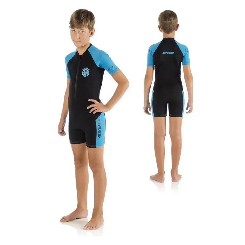 Cressi Little Shark 3 Kids Wetsuit for Swimming & Snorkeling - UV Protection & Comfort Fit for Children Ages 3-14 Years - Perfect for Pool, Beach & Water Sports Activities