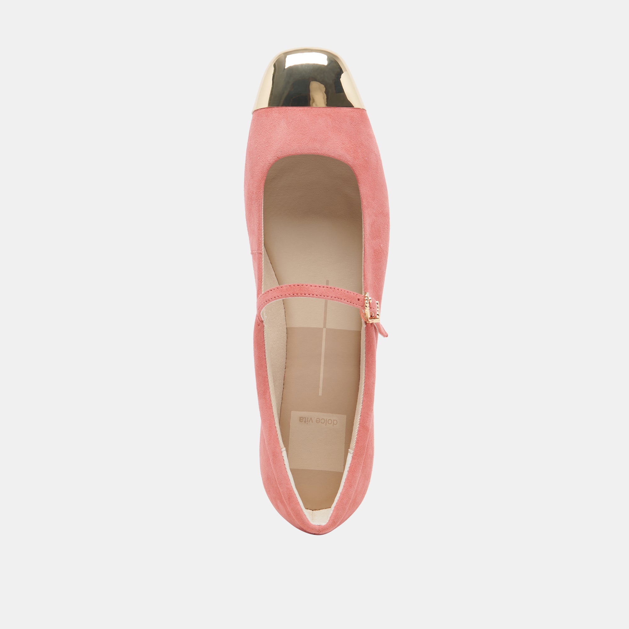 Reyes Toe Cap Ballet Flats - Coral Suede Shoes for Women | Comfortable & Stylish | Perfect for Work, Casual Outfits & Special Occasions