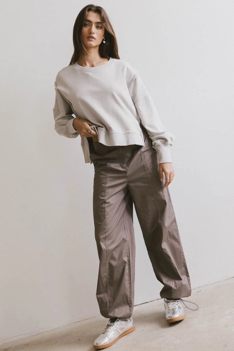 Frank and Oak Emma Wide Leg Pants for Women - Mauve High Waisted Flowy Trousers | Comfortable Office Wear, Casual Outfits & Travel Essentials | FINAL SALE