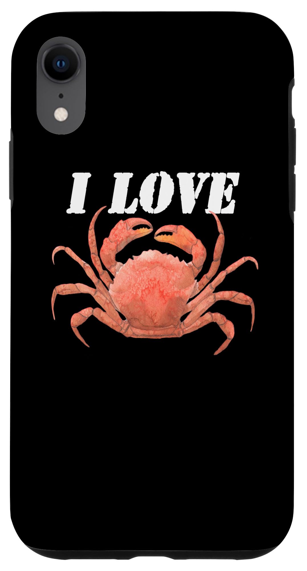iPhone XR Crab Lover Case - Durable Protective Phone Cover with Delicious Crab Design | Perfect for Seafood Enthusiasts & Beach Outings