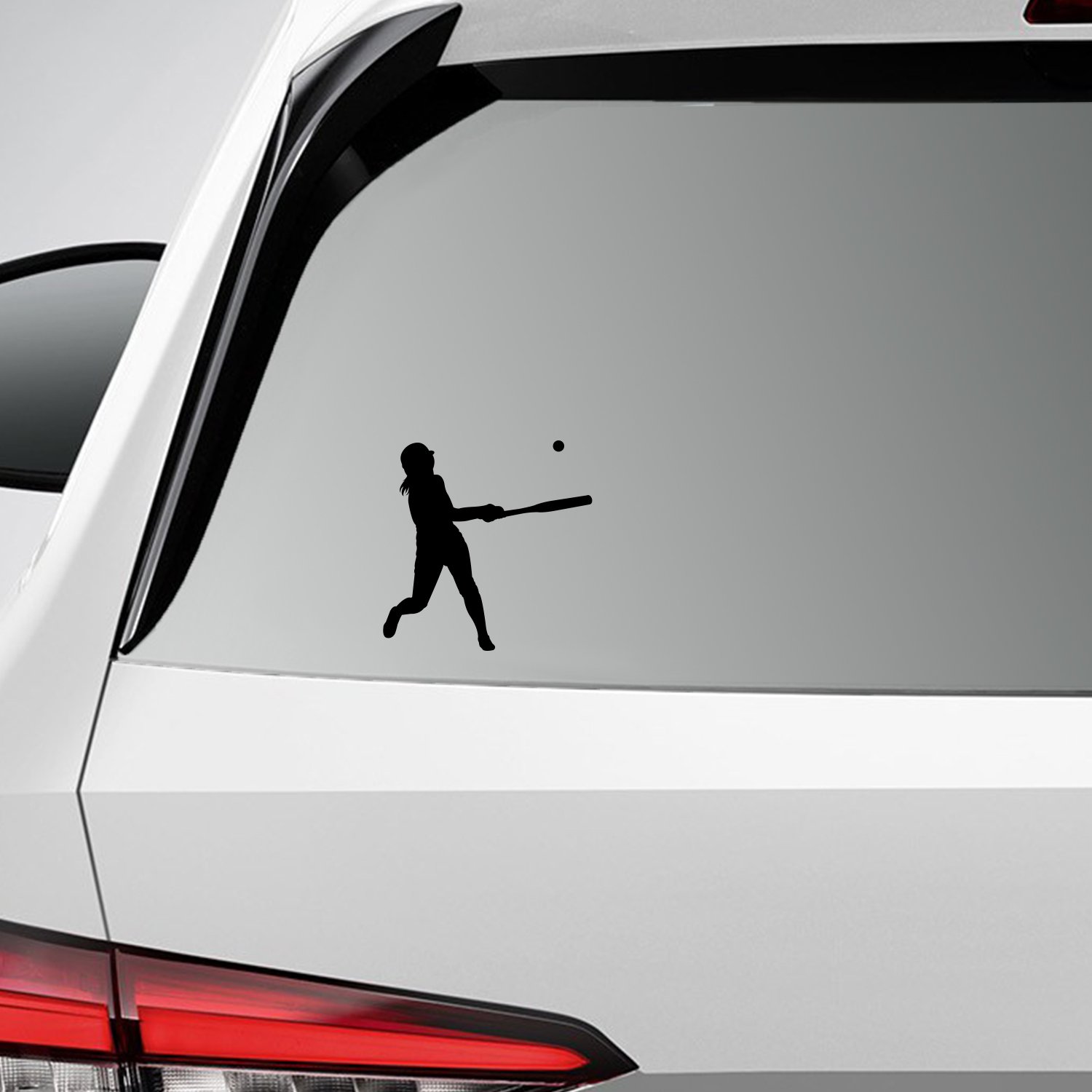 Vincit Veritas Softball Player Swing Bat Black Vinyl Decal Sticker - Premium Quality 5.5-Inch Sports Decoration for Helmets, Cars, Laptops & Windows | D028-B