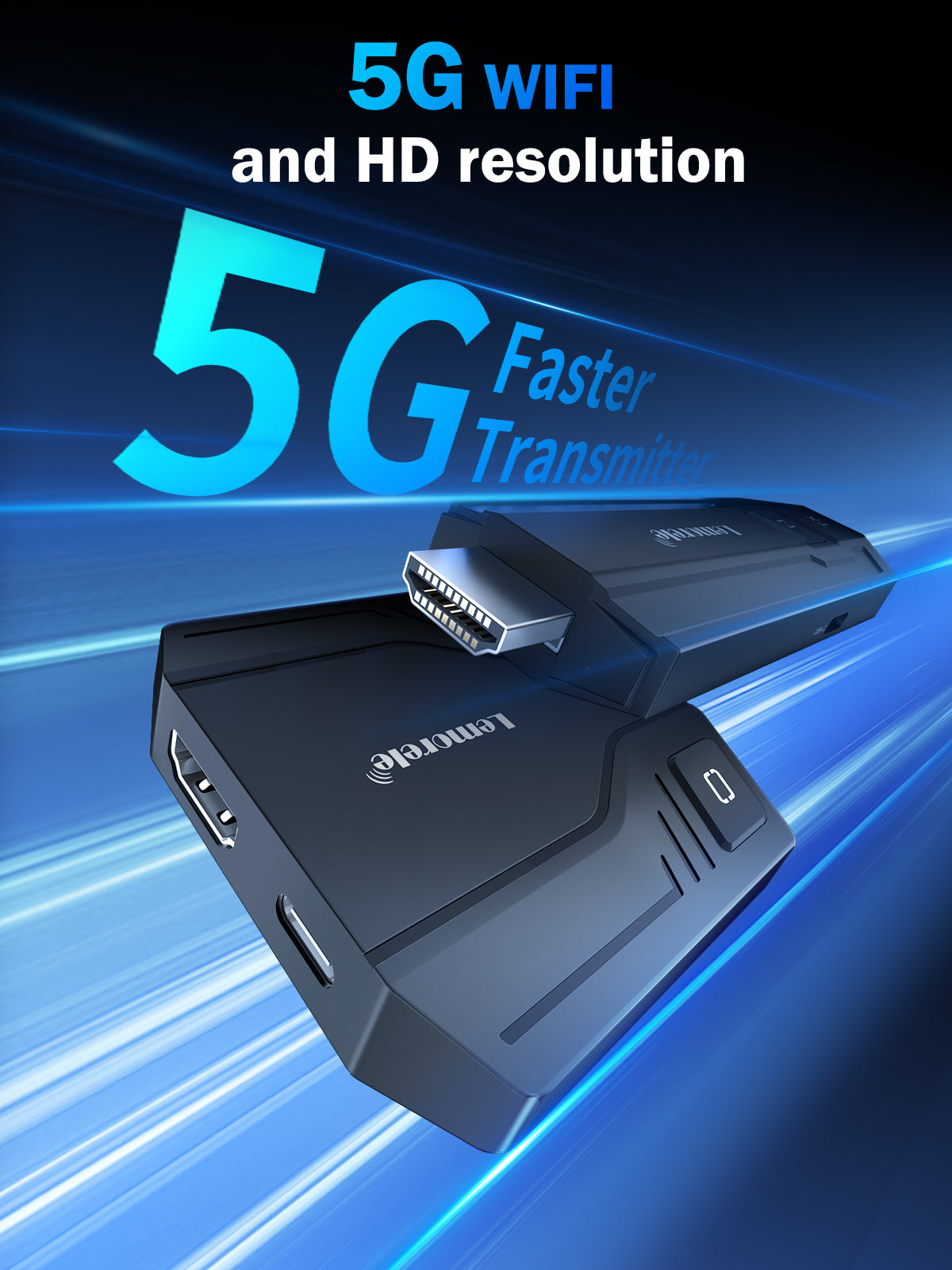 LEMORELE™ P30 Portable Wireless HDMI VR Transmitter Kit - 4K Ultra HD Streaming for Oculus Quest 2, HTC Vive, PSVR | Perfect for Home Theater, Gaming & Virtual Reality Experiences