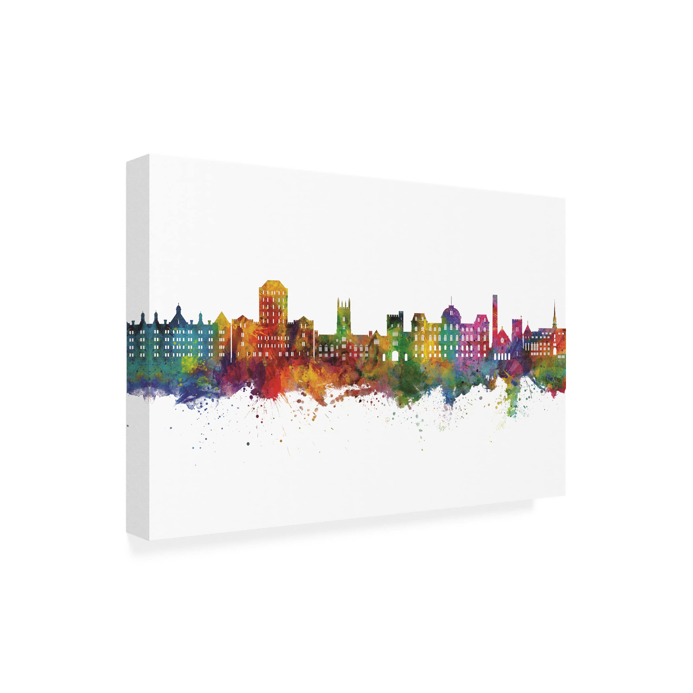Michael Tompsett 'Vassar New York Skyline' Canvas Wall Art Print - Modern Cityscape Painting for Living Room, Office & Home Decor