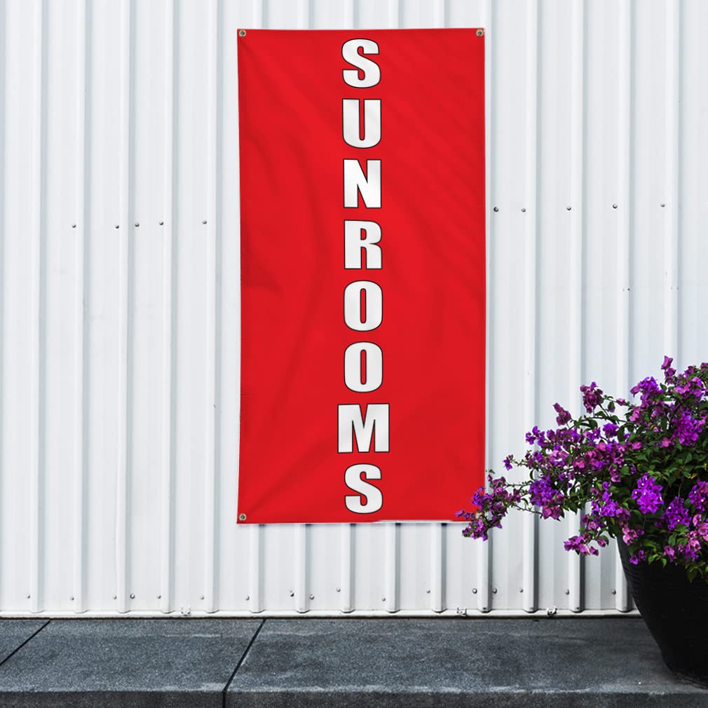 Custom Vertical Vinyl Banner - 96x48 Inches Weatherproof Outdoor Sign with 8 Grommets | Perfect for Sunrooms, Home Remodeling, Business & Industrial Yard Signs | Multiple Sizes Available for Commercial & Residential Use