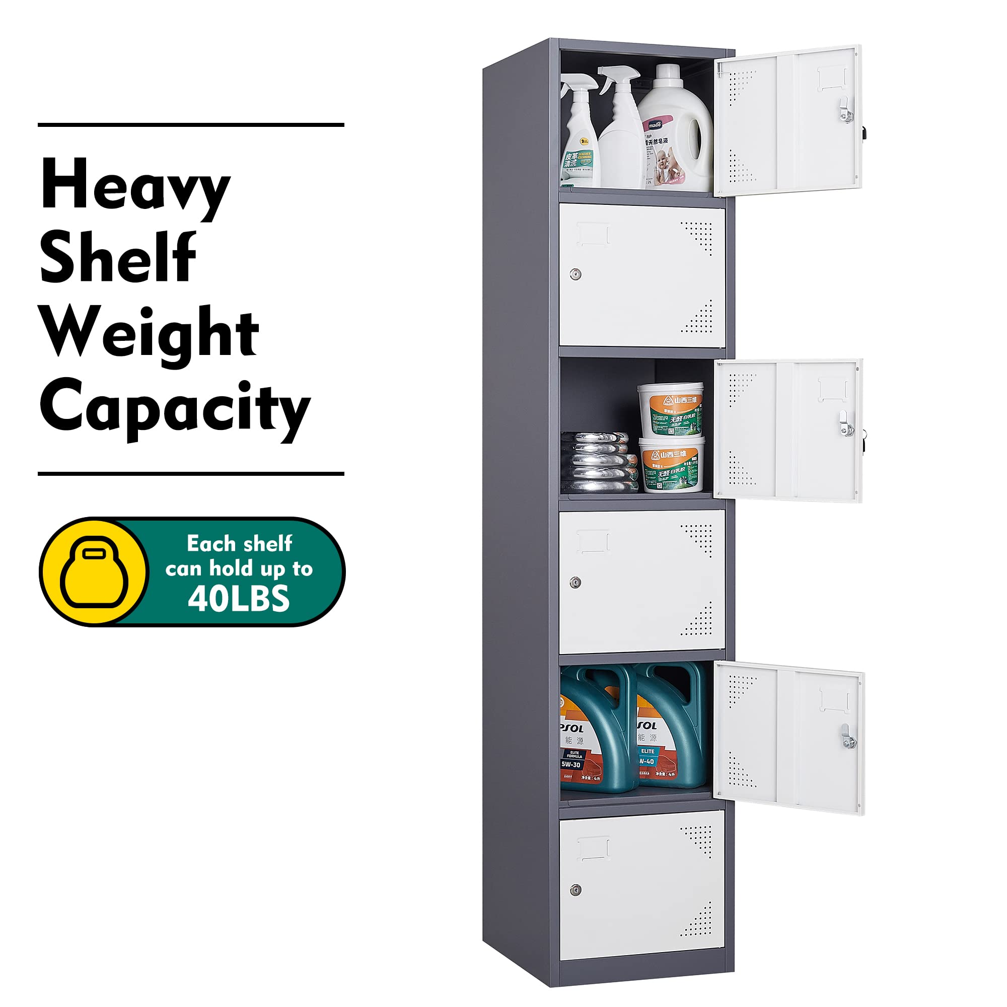 Yizosh 6-Door Metal Locker, 71