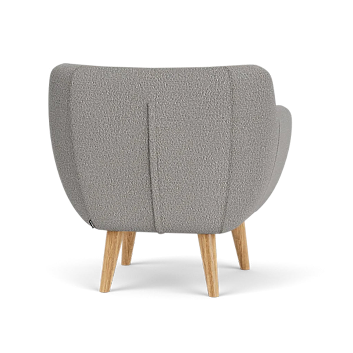 Anne Boucle Armchair - Modern Velvet Upholstered Accent Chair for Living Room, Bedroom, or Office - Stylish & Comfortable Seating with Solid Wood Legs