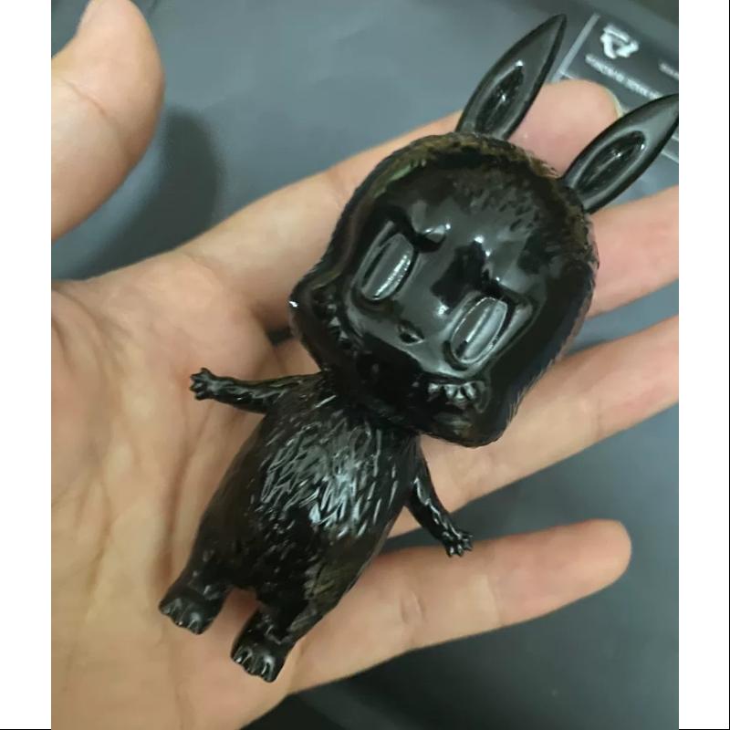 Labubu The Monsters Series 1 Pure Black Collectible Figure - Cute Horror Art Toy for Display, Gift & Anime Fans Collection (Perfect for Shelf Decor, Office Desk & Pop Culture Enthusiasts)