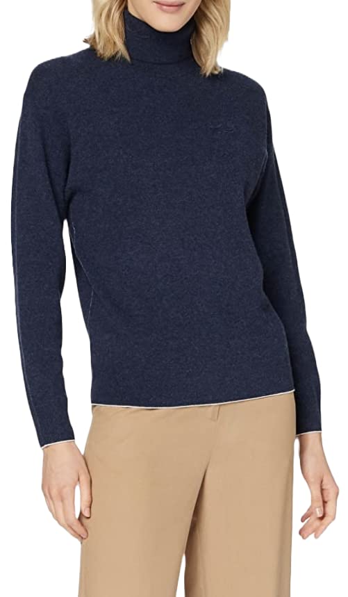 Lacoste Women's Long Sleeve Wool Turtleneck Sweater - Warm Winter Pullover for Casual & Office Wear | Cozy & Stylish Cold Weather Knit Top