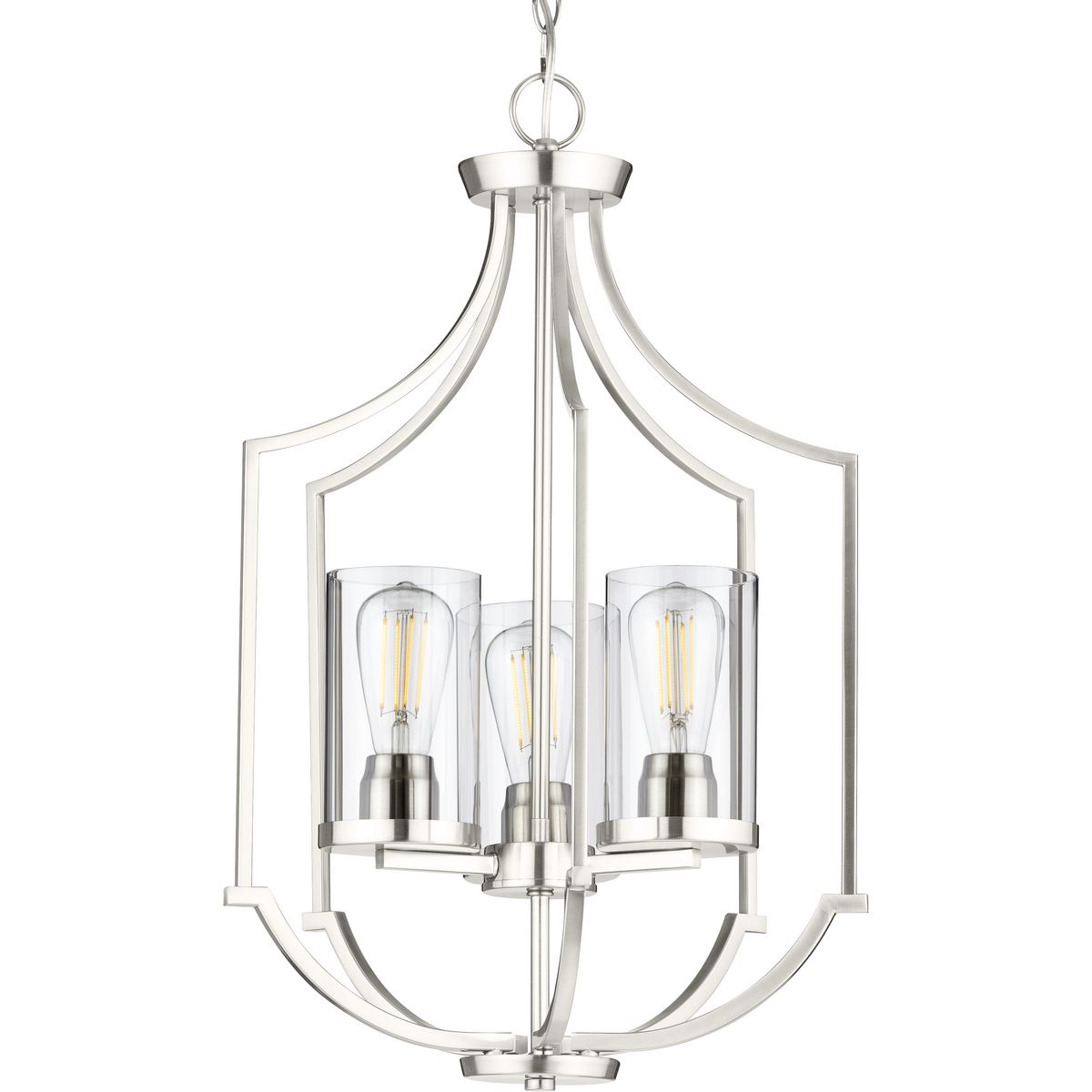 Lassiter Collection 3-Light Foyer Chandelier - Modern Entryway Lighting Fixture for Hallway, Staircase & Home Decor