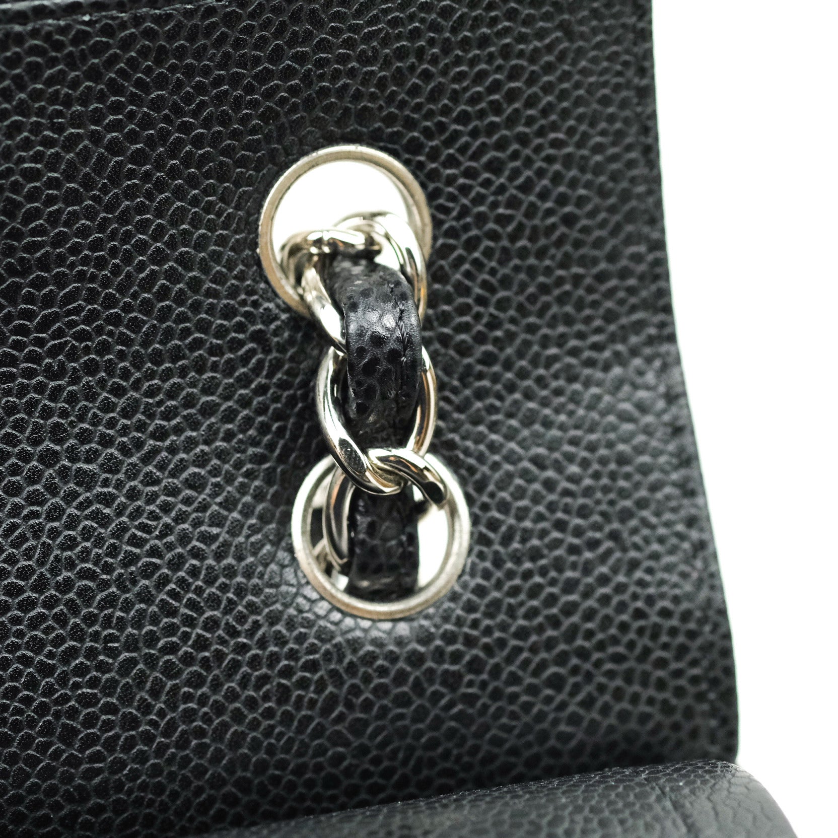 Chanel Classic Jumbo Double Flap Bag in Black Caviar Leather with Silver Hardware | Luxury Designer Handbag for Women | Perfect for Evening Events, Work & Special Occasions