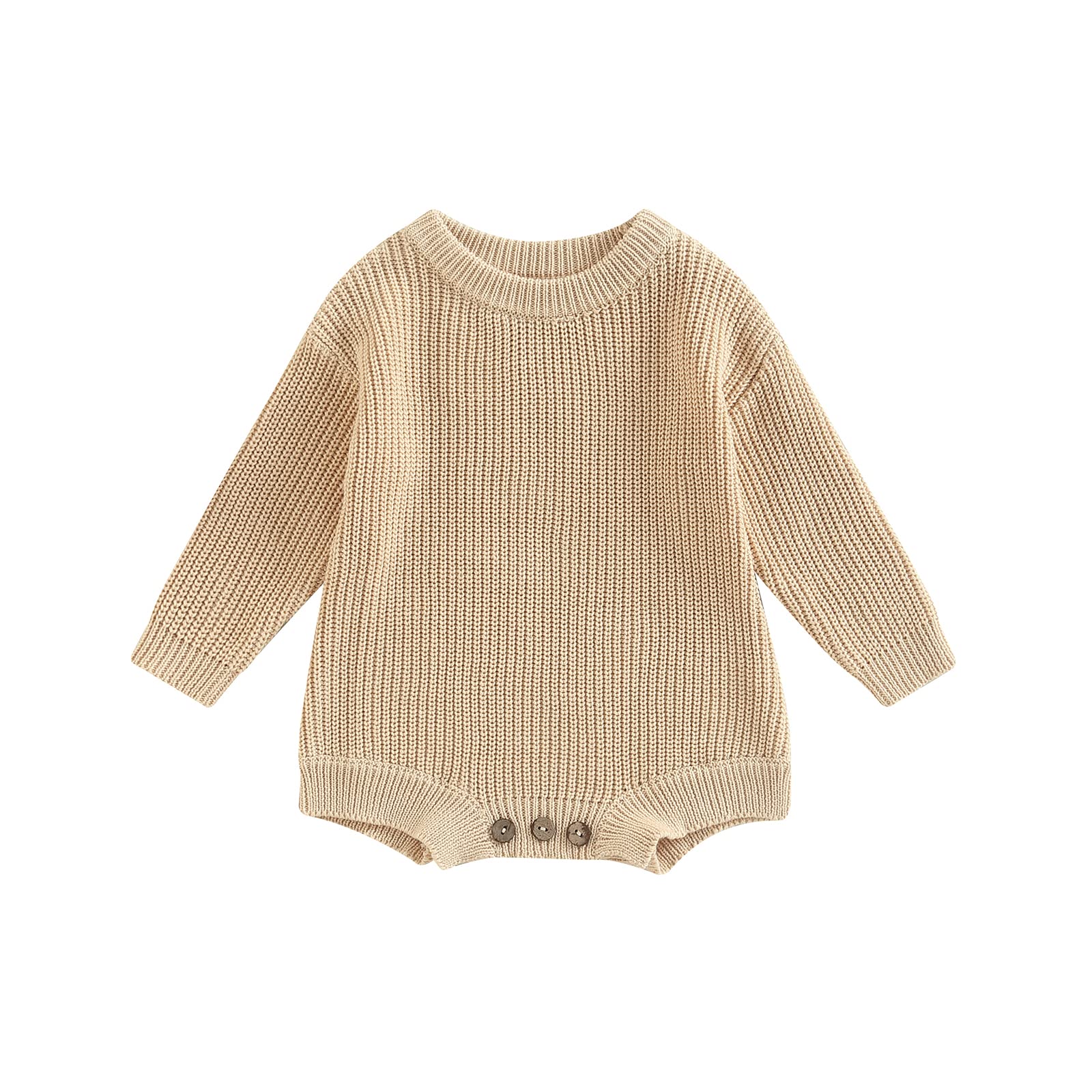 FYBITBO Baby Girl & Boy Knit Sweater Romper Onesie - Soft Oversized Pullover for Newborns - Warm Fall & Winter Outfit - Perfect for Family Photos, Holiday Gatherings & Cozy Indoor Playtime