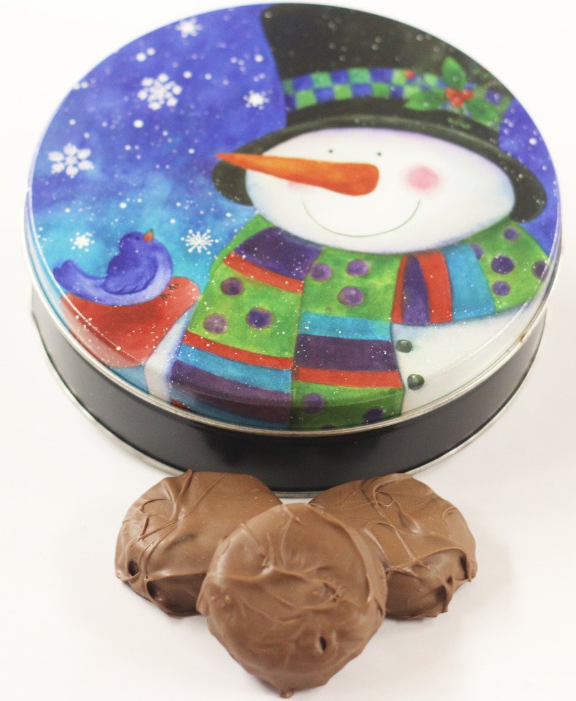Scott's Cakes Milk Chocolate Covered Peanut Butter Oreos - Holiday Gift Tin with Snowman Design - Perfect for Christmas Gifts, Party Favors & Office Treats