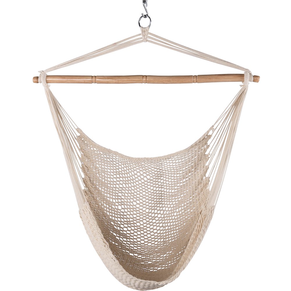 Caribbean Hanging Rope Hammock Chair with 40