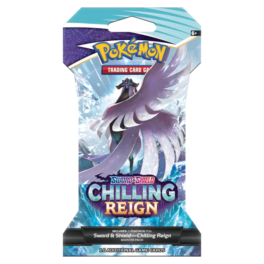 Pokémon TCG Chilling Reign Blister Pack - 3 Booster Packs + Foil Card | Collectible Trading Cards for Battles & Deck Building