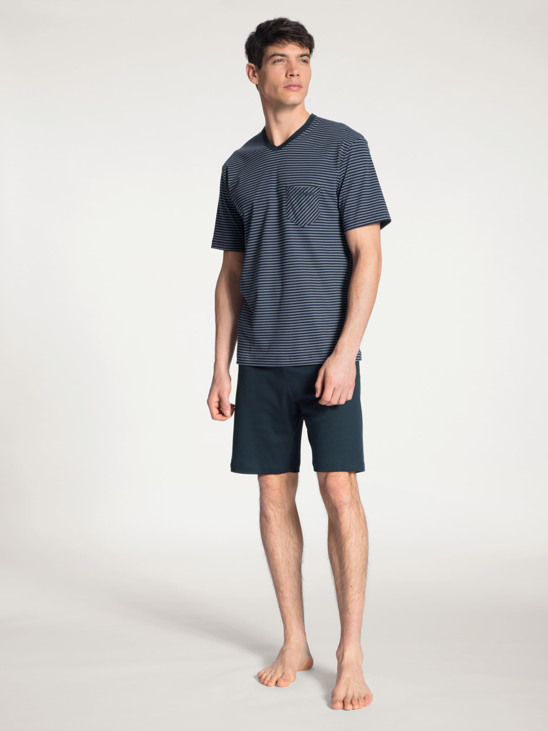 Calida Men's 41167 Relax Streamline 100% Cotton Knit Pajama Short Set - XX-Large (479) | Soft & Breathable Sleepwear for Summer Nights, Lounge Wear at Home