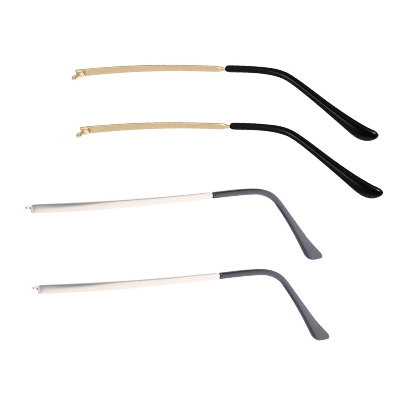 4 Pairs Glasses Temple Replacement Parts with Screwdriver for Men & Women - Eyewear Repair Kit
