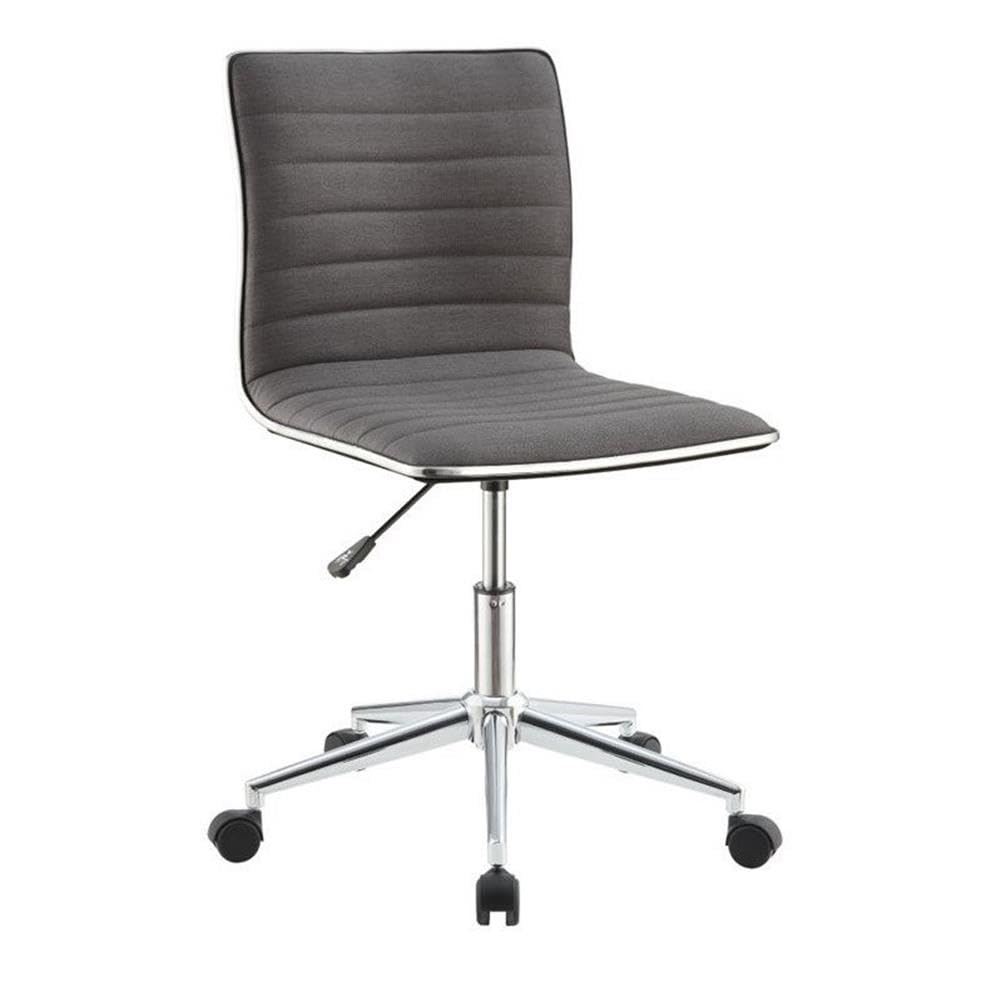 UrbanPro Sleek Adjustable Office Chair - Ergonomic Gray & Chrome Mesh Back Support - Perfect for Home Office, Gaming & Workspace Comfort