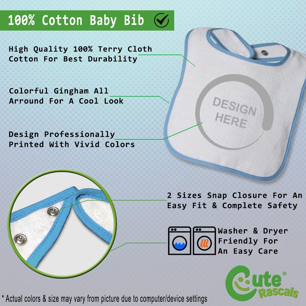 Premium Cotton Baby Bibs & Burp Cloths Set - 'Dad I'm Just Chillin While My Dad Grilling' BBQ Grill Master Design for Toddler Boys & Girls (White & Blue) - Perfect for Feeding Time, Outdoor BBQ Parties & Family Gatherings