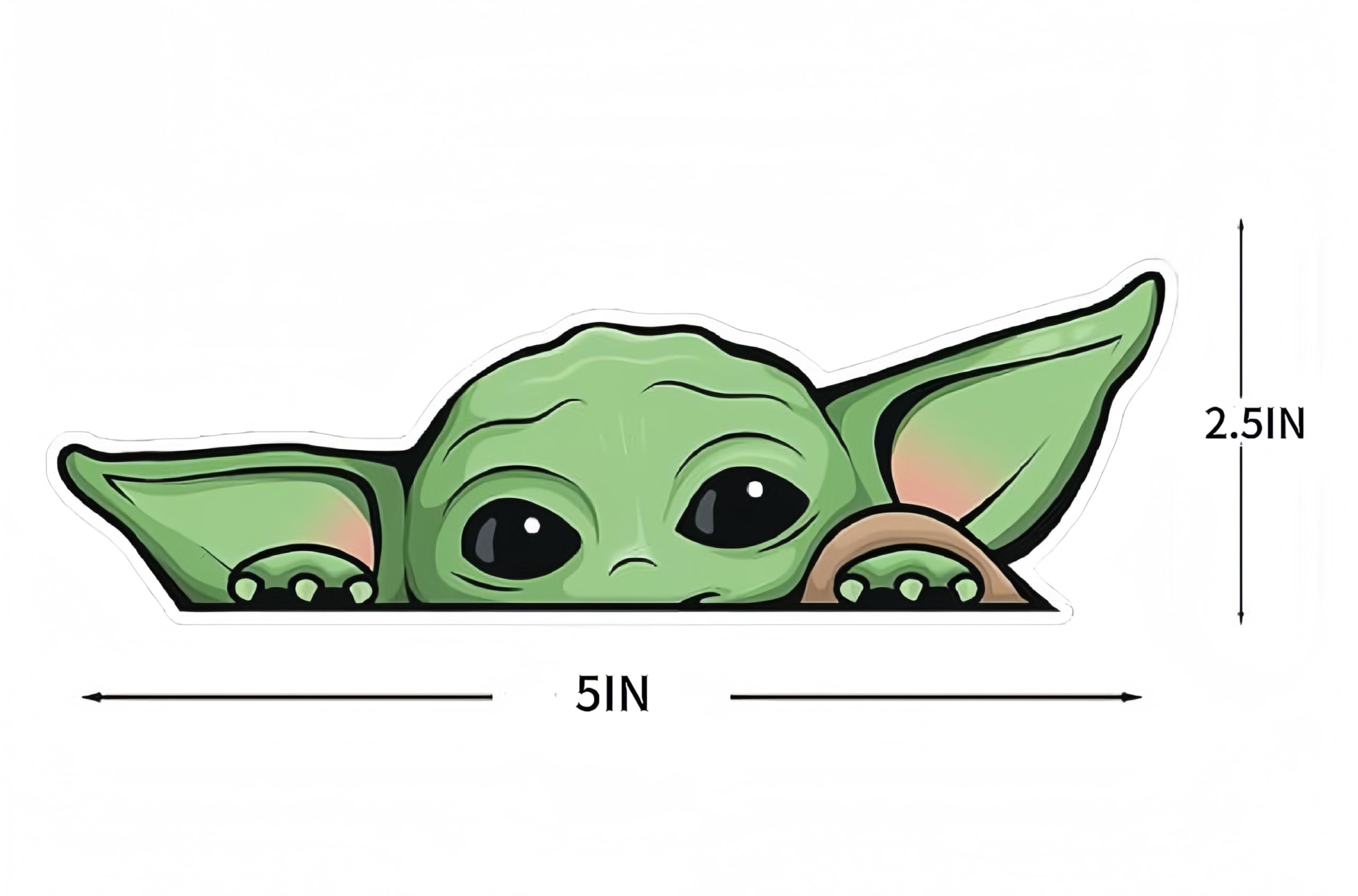 2 Pack Baby Yoda Vinyl Decal Stickers - 5