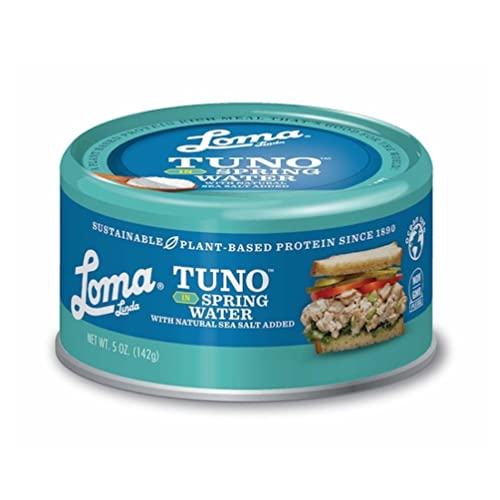 Loma Linda Tuno Tuna Alternative - 5 Ounce (Pack of 12) | Plant-Based Vegan Protein | Spring Water | Perfect for Sandwiches, Salads & Meal Prep