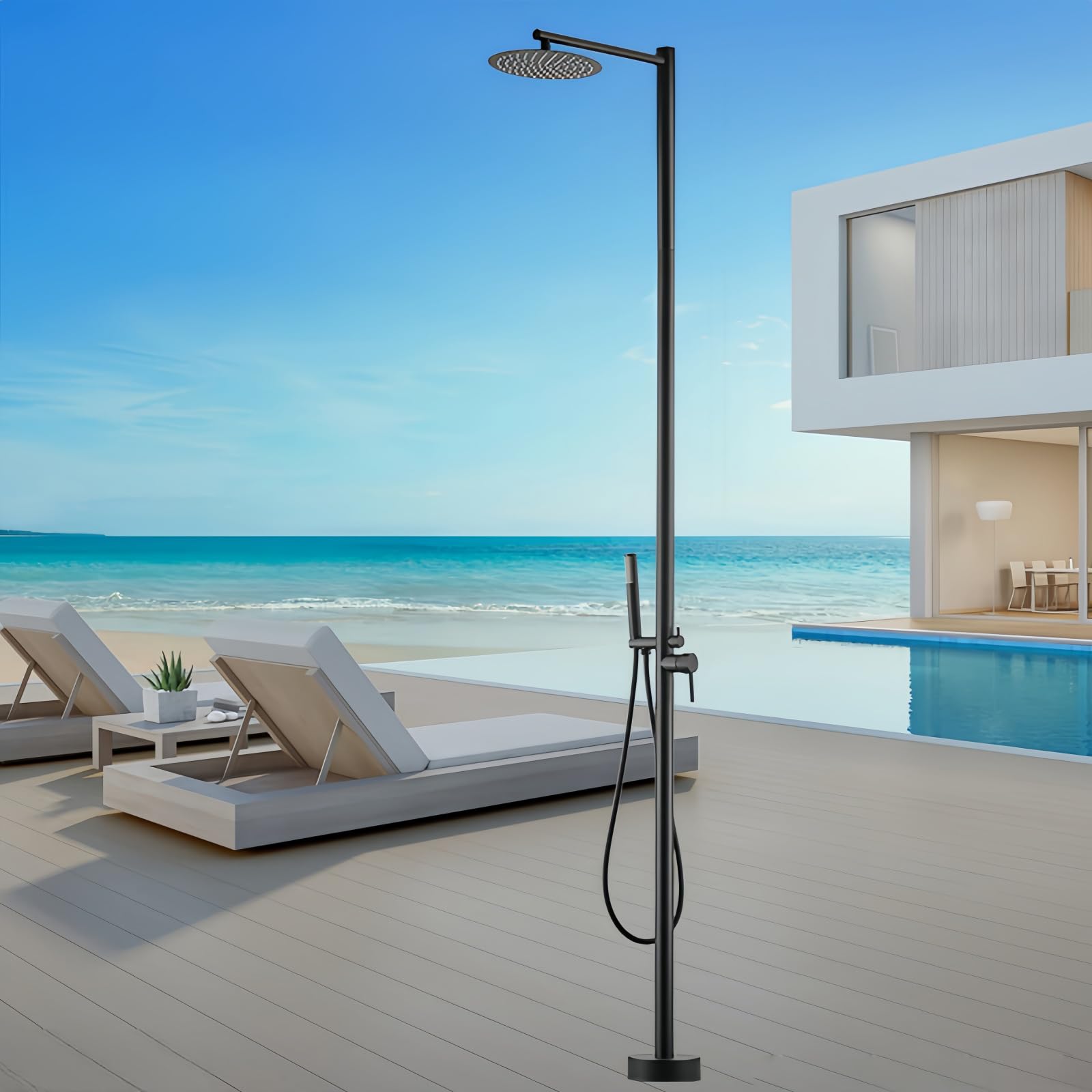 Freestanding Outdoor Shower with 10