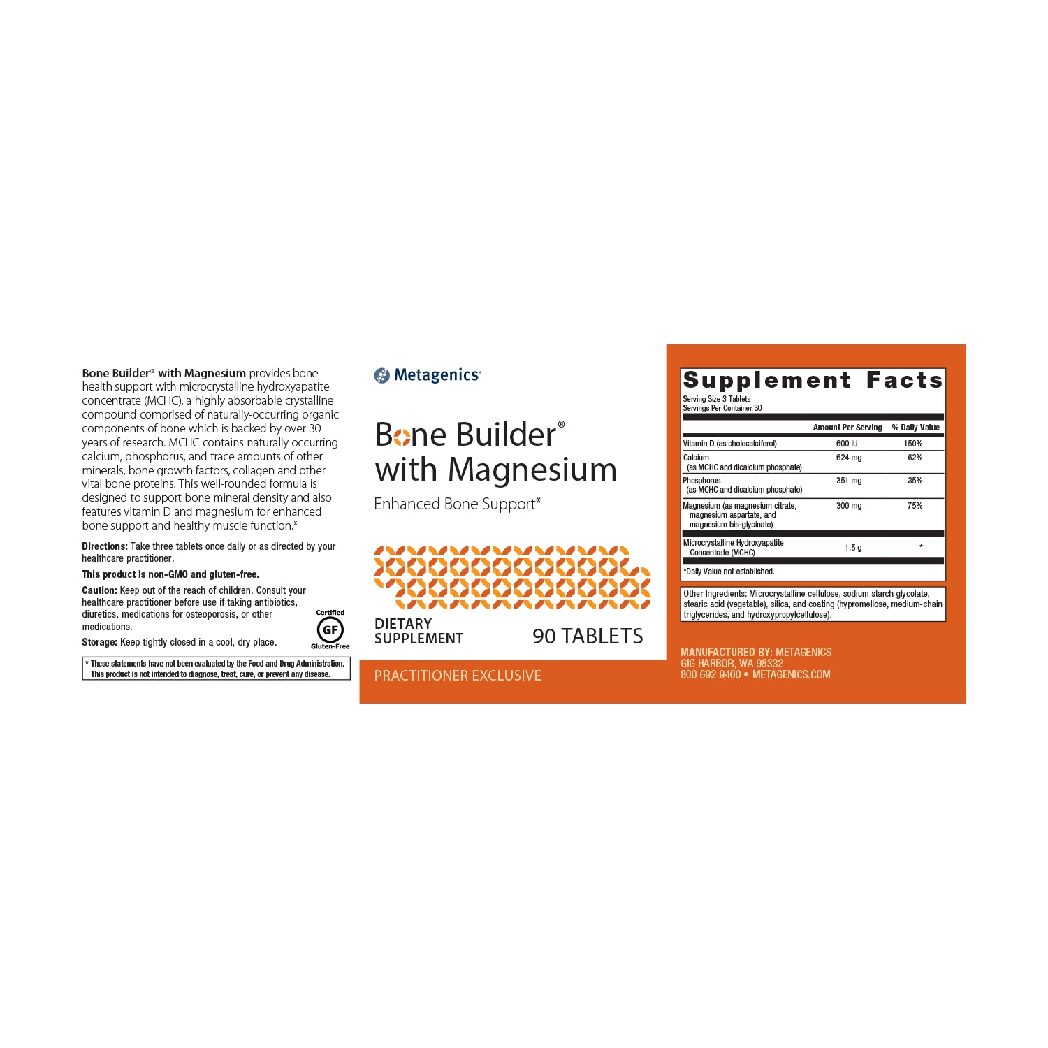 Bone Builder with Magnesium - Supports Strong Bones & Joint Health - Ideal for Seniors & Active Lifestyles