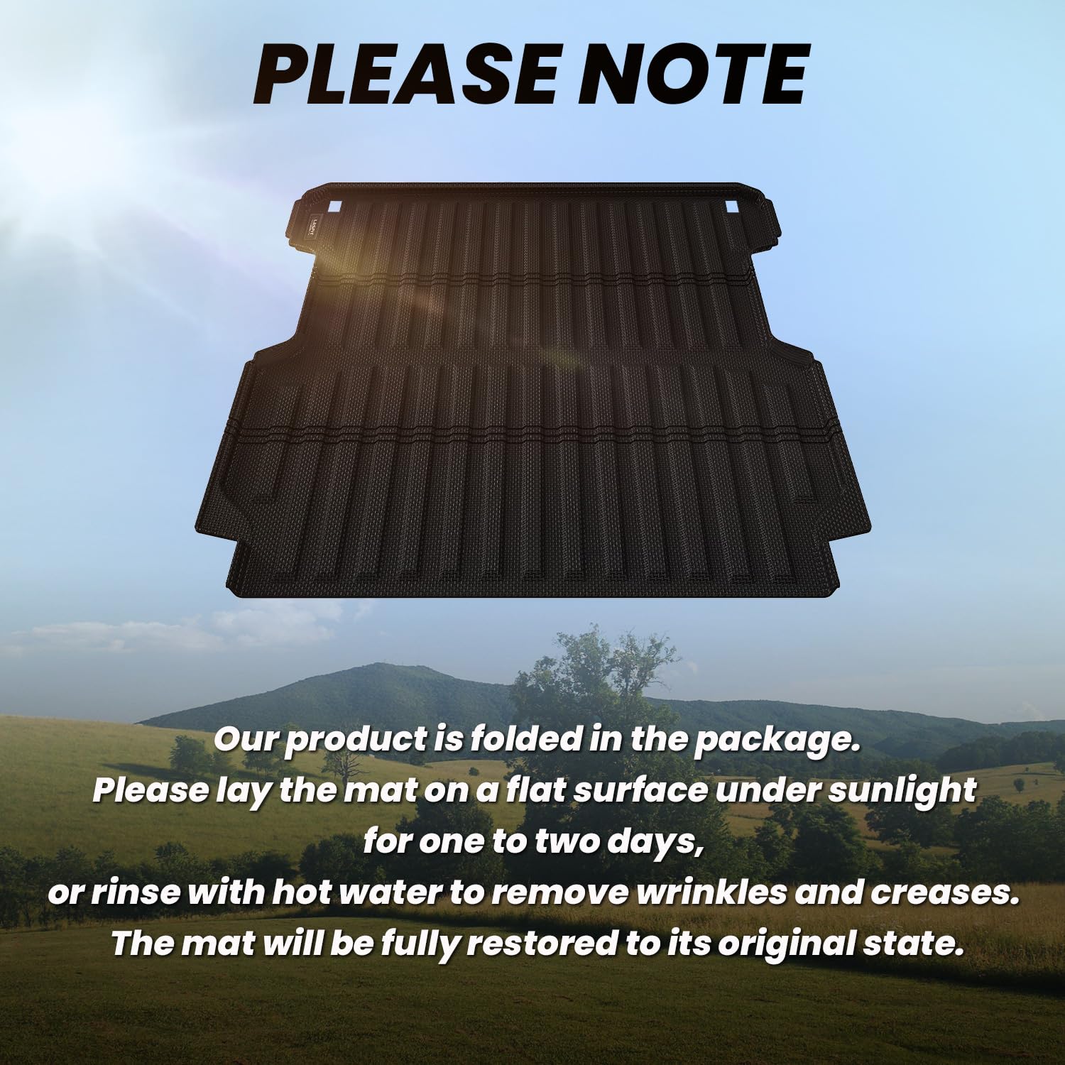 LASFIT Custom Fit TPE All-Weather Truck Bed Mat for Honda Ridgeline 2017-2025 (5.3FT/64.0 in) - Durable Cargo Liner Protector for Pickup Truck Bed | Perfect for Hauling, Camping & Outdoor Adventures