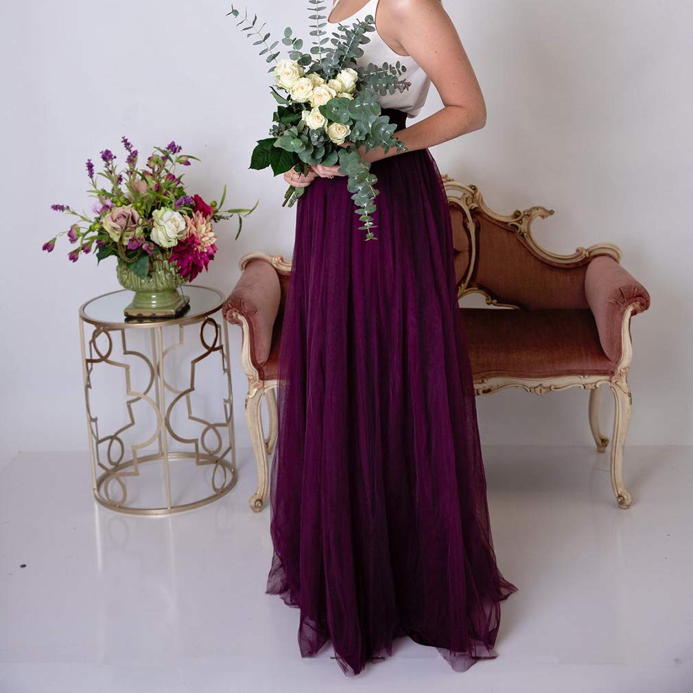 WDPL 3 Layer Soft Tulle Skirt - Elegant Long Maxi Wedding Dress for Women | Perfect for Bridal, Prom, Evening Gowns & Special Occasions