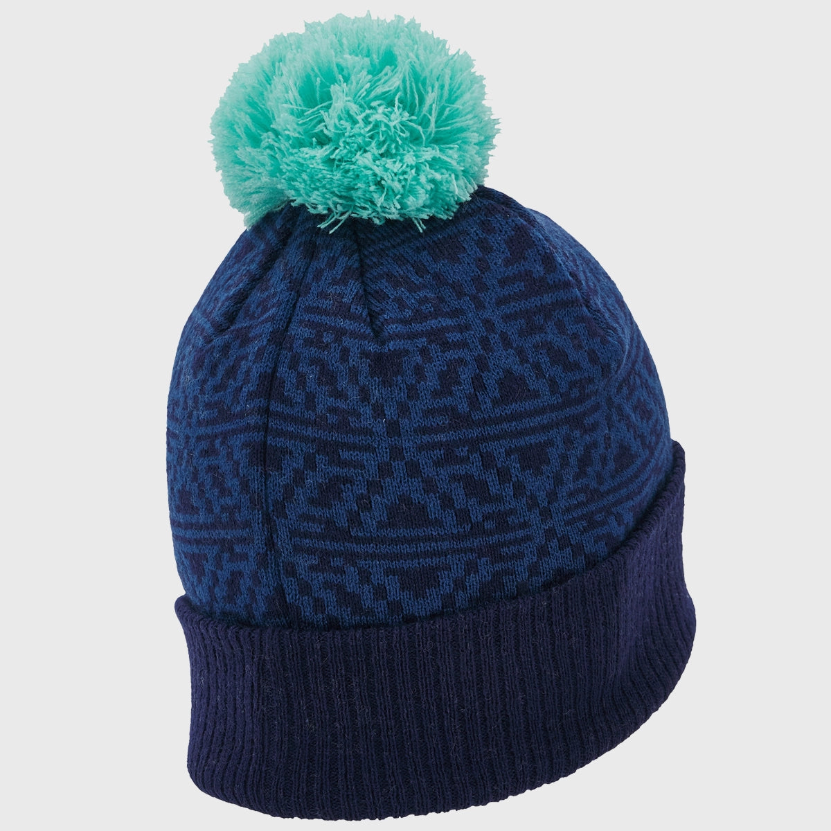 Scotland Rugby Bobble Beanie Hat - Navy & Green Knit Winter Hat for Men & Women - Perfect for Rugby Games, Outdoor Sports & Cold Weather