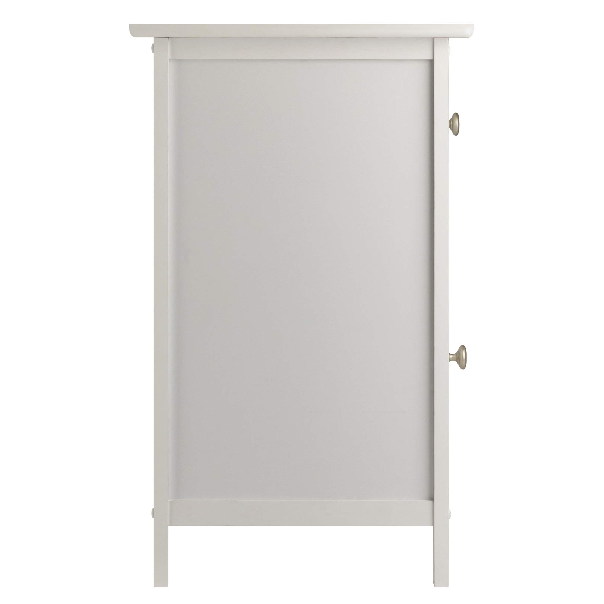 Winsome Wood White Nightstand with Drawer and Cabinet - Bedside Table with Storage for Bedroom, Living Room, Office | Compact Accent Table for Small Spaces