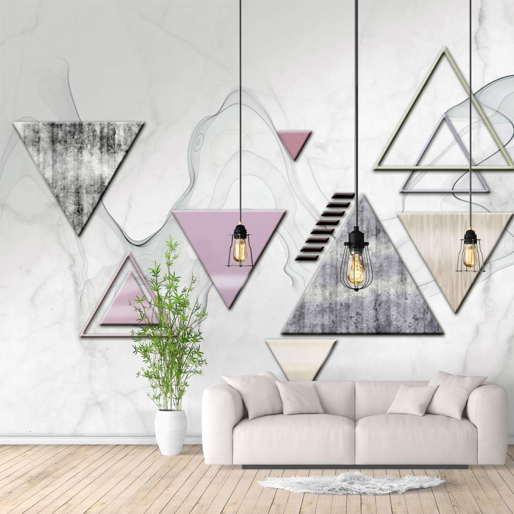 Abstract Geometric Peel and Stick Wallpaper - Removable Wall Mural for Bedroom (100x144 inches) | Easy DIY Home Decor, Living Room & Nursery Wall Stickers
